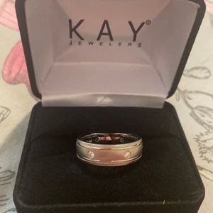 Mans Diamond band 14k New sz 10